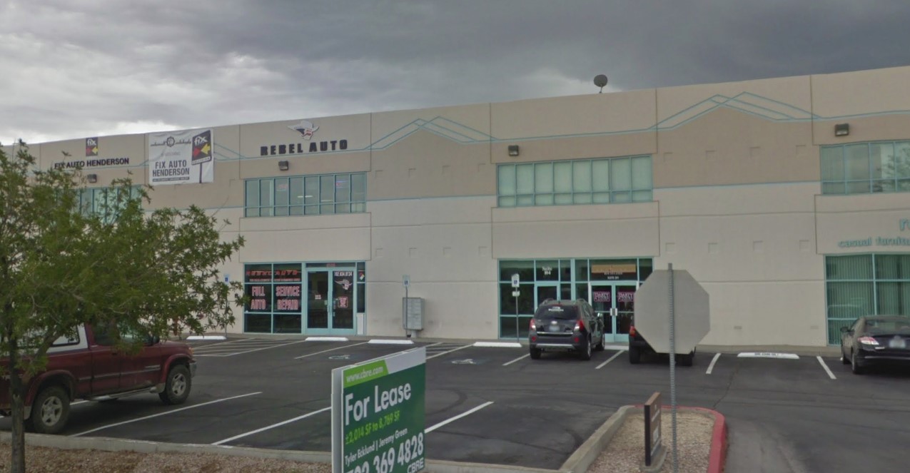 front auto shop- exterior at rebel automotive in henderson, nv