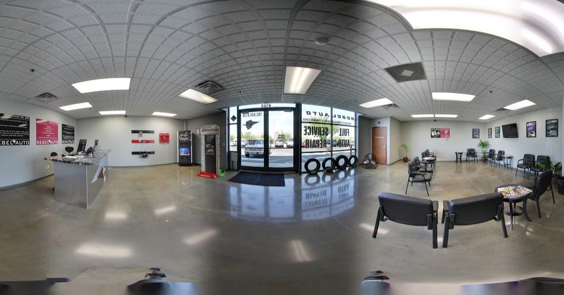 front desk area at Rebel Automotive in Henderson, NV