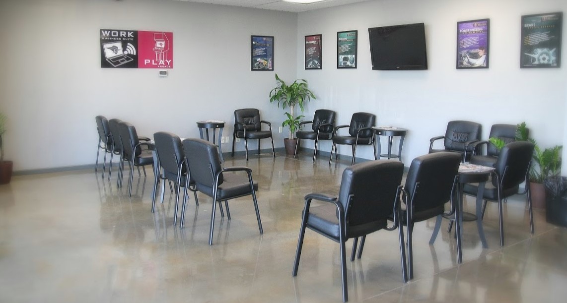 Lounge & Waiting Area at Rebel Automotive in Henderson, NV